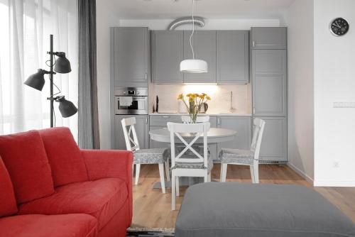 Køkken eller tekøkken på Perfect Moments Apartments, Šventoji