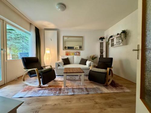 Χώρος καθιστικού στο Ferienwohnung Waldblick