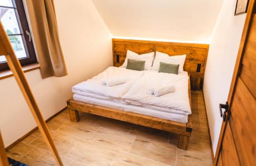 Cama o camas de una habitación en Wellness Chata Cep
