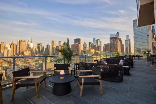 Ein allgemeiner Blick auf New York oder ein Stadtblick von des Hotels aus