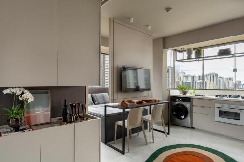 Η κουζίνα ή μικρή κουζίνα στο Loft Quero-Quero