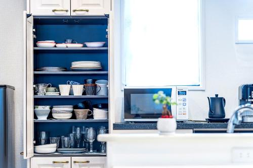 Cuisine ou kitchenette dans l'établissement Beppu ZEN