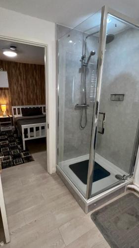 Koupelna v ubytování Modern studio en-suite