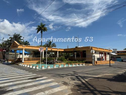 a gas station on the corner of a street at Apartamentos 53 in Barrancabermeja