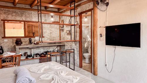 Una cocina o zona de cocina en Pousada Reserva Setiba Guarapari