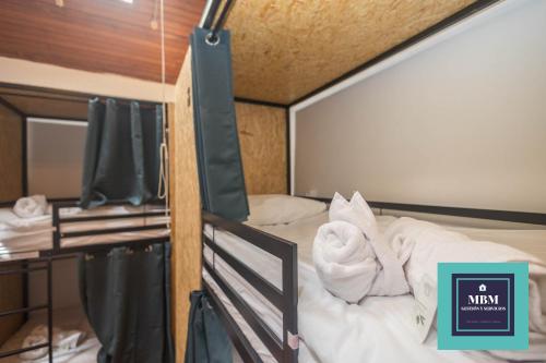 Postel nebo postele na pokoji v ubytování Albergue Casa Jalou