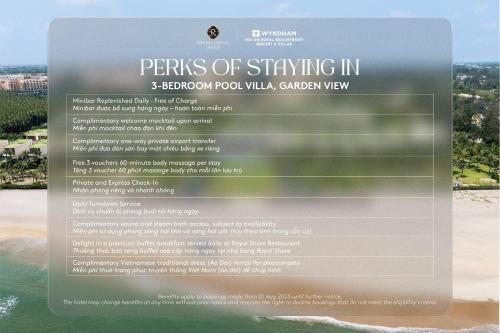a sign that says parks or staying in the beach at Wyndham Hoi An Royal Beachfront Resort & Villas in Hoi An
