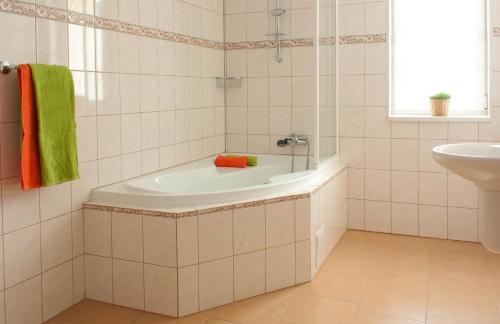Koupelna v ubytování Apartmány REKO Kadaň