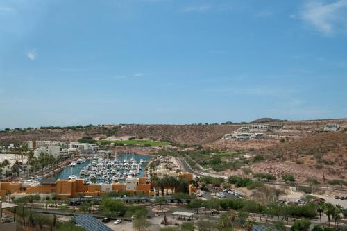 a view of a marina with a bunch of boats at Puerta Cortés Residences by Lumina in La Paz