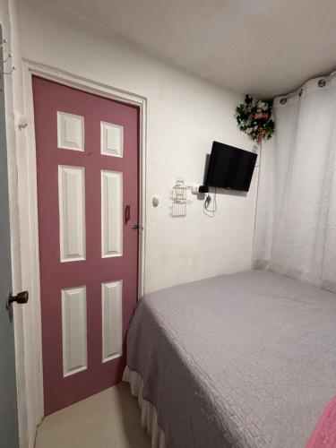 Postel nebo postele na pokoji v ubytování Cómodo mini apartamento en La Sabana, San José