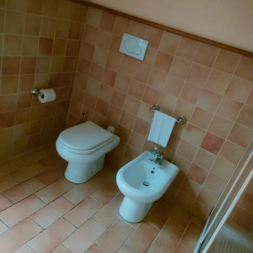 a bathroom with a toilet and a bidet at evvIVA's house in Osimo