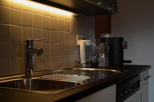 Kuchyň nebo kuchyňský kout v ubytování Appartement Vue Neuve