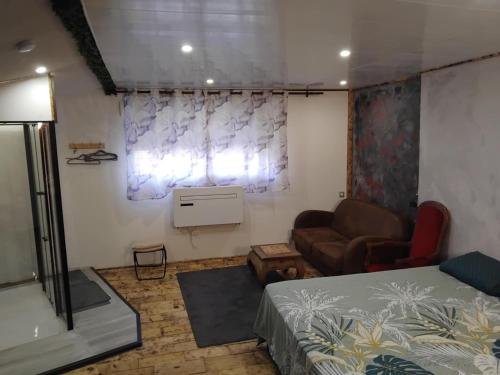 Postel nebo postele na pokoji v ubytování studio parc du Vercors