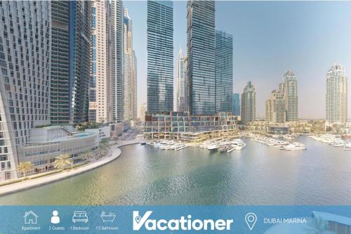 Vacationer Holiday Homes I Colourful 1 Bedroom l Marina Views