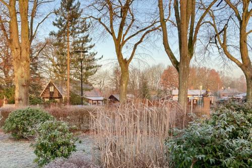 a field of tall grass with a house in the background at Charmantes Ferienhaus Wolf Schaefer in Gelbensande