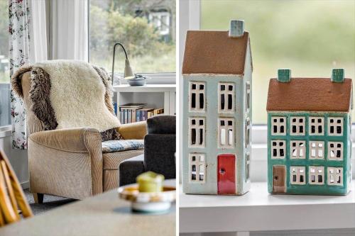 a toy house sitting on a table in a living room at 912-Thisted-Astien-17 in Torsted