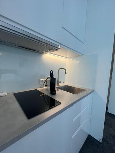 Una cocina o zona de cocina en Vienna Cube Apartments Contactless Check IN