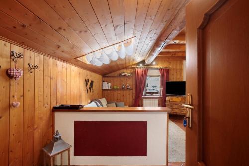 Graziosa Mansarda vista montagneにあるテレビまたはエンターテインメントセンター