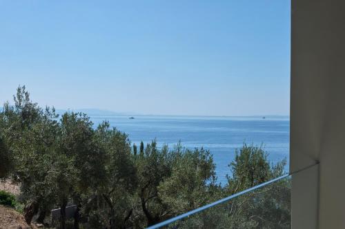 a view of the ocean from a house at Atlantica Nissaki Beach - Adults Only in Gimari