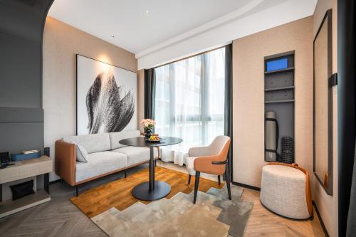 Χώρος καθιστικού στο Atour S Hotel Chongqing Jiangbeizui Liujia Pier