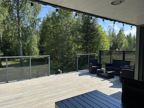 Balkón nebo terasa v ubytování Smelyan