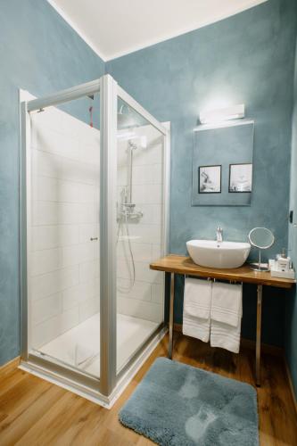 Koupelna v ubytování Alatea Apartments Poloni