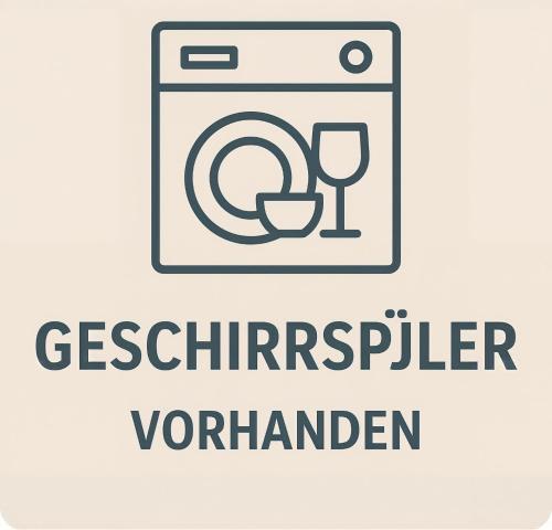 a sign for a washing machine with a plate and wine glasses at Fowo-Mangfalltal Erholung am Fluss Nähe München schnelle Anbindung zum Oktoberfest in Bruckmühl