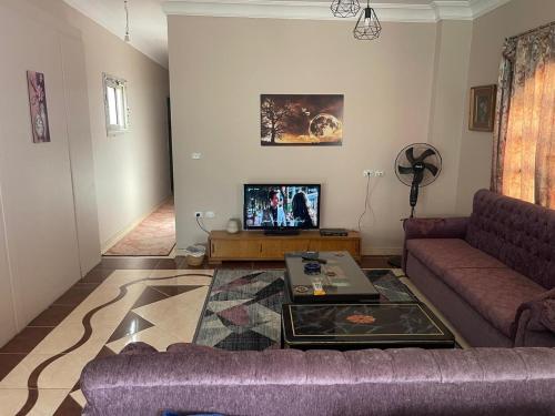 TV a/nebo společenská místnost v ubytování Whole floor in Villa with access to garden and BBQ