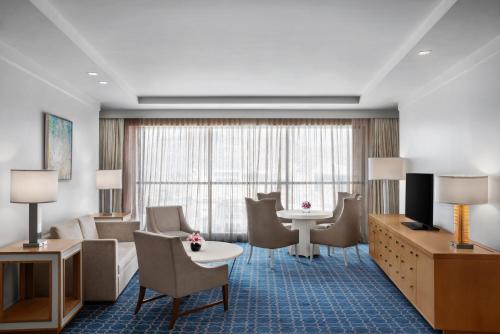 Hilton Hotel & Convention Jabal Omar Makkahにあるシーティングエリア