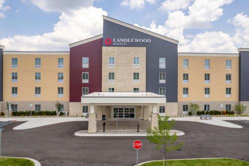 a rendering of a cranbrook hotel with a stop sign at Candlewood Suites - Detroit - Auburn Hills by IHG in Auburn Hills