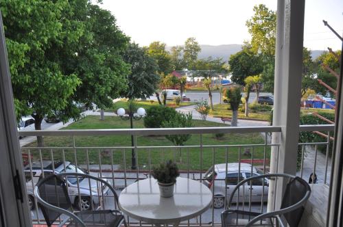 Uma vista da montanha tirada da casa de temporada 