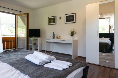 Katil atau katil-katil dalam bilik di Simplex Stays Hotel Tannengrund