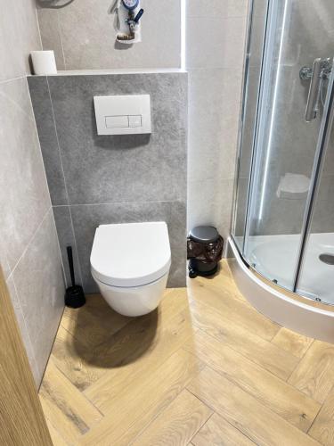 Ένα μπάνιο στο Apartament Wiosełko
