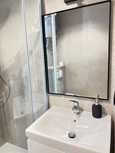 Ένα μπάνιο στο Apartament Wiosełko