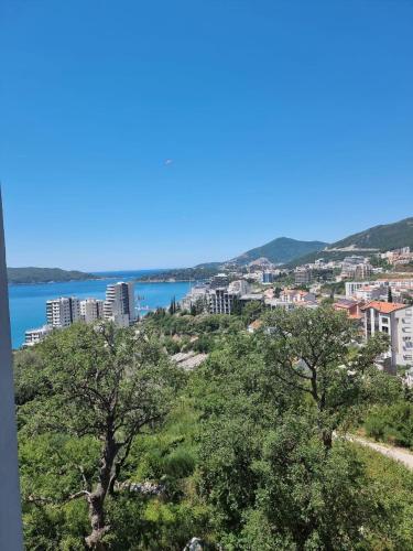 a view of a city and a body of water at Rafailovići Hill in Budva