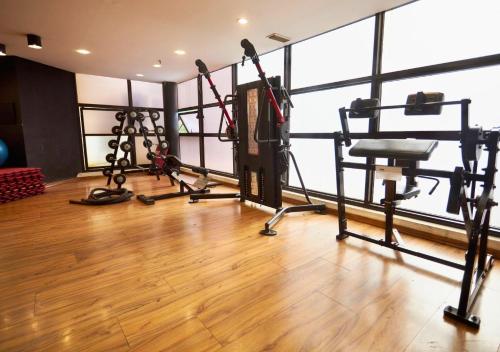 Fitness centrum a/nebo fitness zařízení v ubytování Quality Paulista (São Paulo, Jardins)