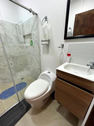 Et badeværelse på Elegante lugar a pasos del metro