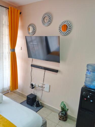 TV a/nebo společenská místnost v ubytování Budget bliss bnb ruaka1