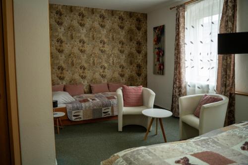 Χώρος καθιστικού στο Das kleine Landhotel im Fichtelgebirge