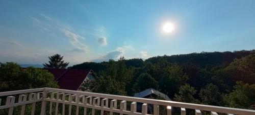 a view of the mountains from a balcony of a house at Ruza in Gornja Trepča