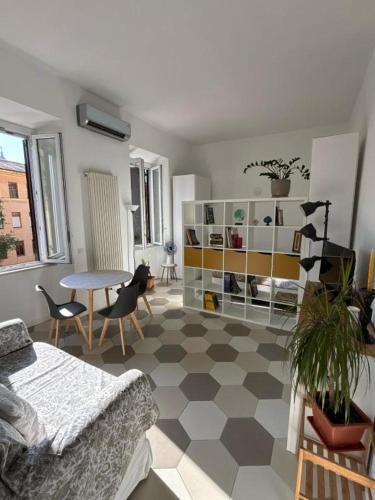 Zona de estar de Renovated studio near the Vatican