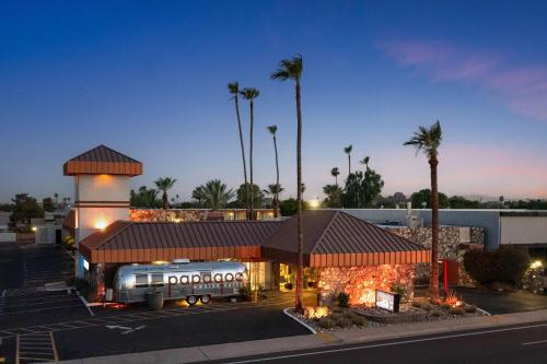 a restaurant with a truck parked in a parking lot at Papago Scottsdale by Reside, Trademark Collection by Wyndham in Scottsdale
