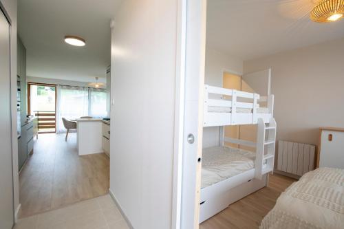 Postel nebo postele na pokoji v ubytování Appartement La Dole et Sens Au pied des pistes