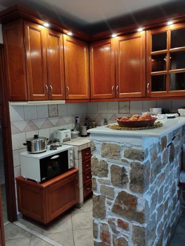 Η κουζίνα ή μικρή κουζίνα στο Alonnisos - Sea View Studio Appartment