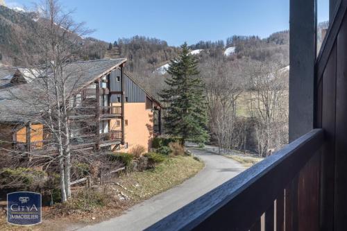 a view from the balcony of a house at Appart Tallas Pieds Des Pistes in Ancelle