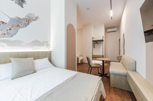 Kingdom Family Apartment's Durres Centerにあるベッド