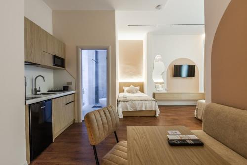 Kingdom Family Apartment's Durres Centerにあるベッド