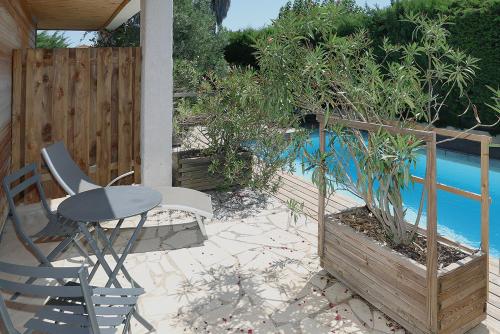 Bazén v ubytování Escale villa nebo v jeho okolí