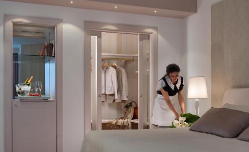Hotel Terme Neronianeにあるベッド