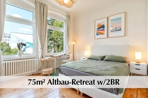 Calm City Escape - 75m2 Central Berlin Altbau-Apartment, 2BR, Smart-TV, Garden photo 1
